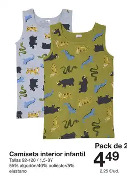 Zeeman Camiseta interior infantil oferta