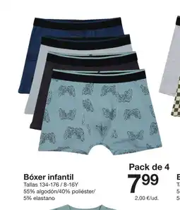Zeeman Bóxer infantil oferta