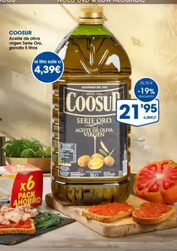 Supermercados Plaza COOSUR Aceite de oliva virgen Serie Oro, garrafa oferta