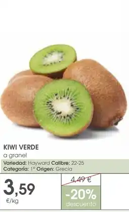 Supermercados Plaza Kiwi verde oferta