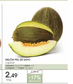 Supermercados Plaza MELÓN PIEL DE SAPO oferta