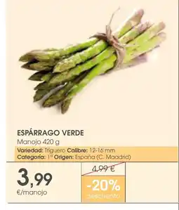 Supermercados Plaza Espárrago verde oferta