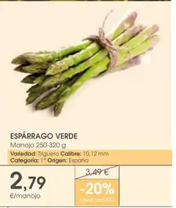 Supermercados Plaza Espárrago verde oferta