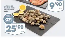 Supermercados Plaza Almejas de cultivo extra oferta