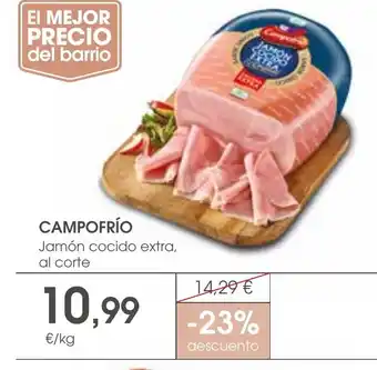 Supermercados Plaza CAMPOFRÍO Jamón cocido extra oferta