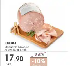 Supermercados Plaza NEGRINI Mortadela Olímpica al Tartufo, al corte oferta