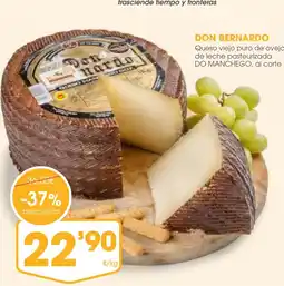 Supermercados Plaza DON BERNARDO Queso viejo puro de oveja de leche pasteurizada oferta