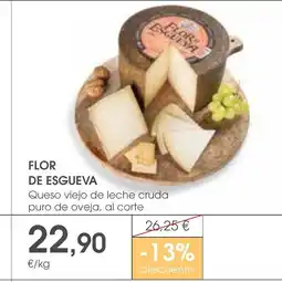 Supermercados Plaza FLOR DE ESGUEVA Queso viejo de leche cruda puro de oveja, al corte oferta