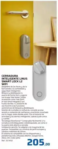 Coferdroza Ceradura inteligente linus smart lock l2 wifi oferta