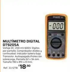 Coferdroza Multimetro digital dt9205a oferta