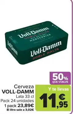 Carrefour Voll-damm - cerveza oferta