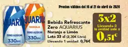 Gadis AQUARIUS Bebida Refrescante Zero Naranja o Limón oferta