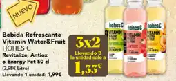 Gadis HOHES C Bebida Refrescante Vitamin Water&Fruit 3x2 oferta