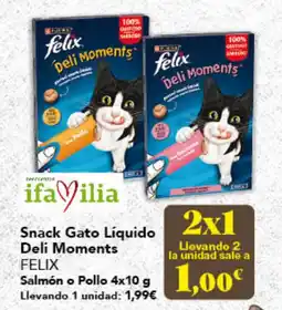 Gadis FELIX Snack Gato Líquido Deli Moments oferta