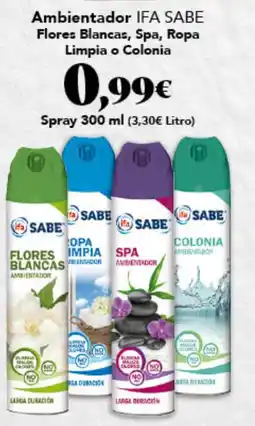 Gadis IFA SABE Ambientador Flores Blancas, Spa, Ropa Limpia o Colonia oferta