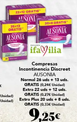 Gadis AUSONIA Incontinencia Discreet oferta