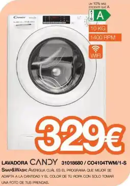 Expert CANDY Lavadora 31018680/co4104twm/1-s oferta