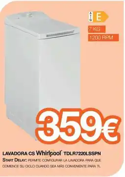 Expert WHIRPOOL Lavadora cs tdlr7220lsspn oferta