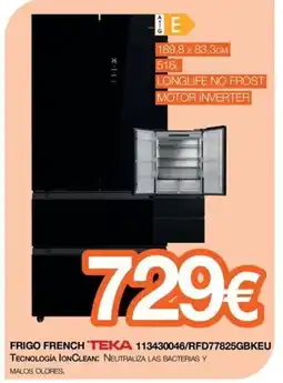 Expert TEKA Frigo french 113430046/rfd77825gbkeu tecnología ionclean: neutraliza las bacterias y oferta