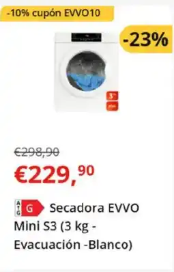 Worten Secadora evvo mini s3 evacuación -blanco) oferta