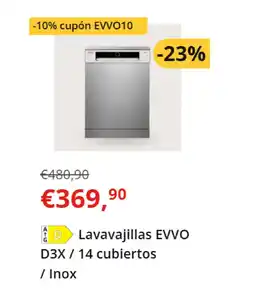 Worten DLavavajillas EVVO D3X / 14 cubiertos /Inox oferta