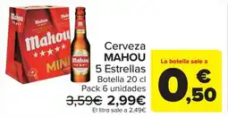 Carrefour Market MAHOU Cerveza 5 Estrellas oferta