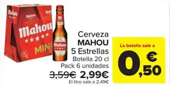 Carrefour Market MAHOU Cerveza 5 Estrellas oferta