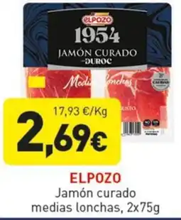 Hiperber ELPOZO Jamón curado medias lonchas oferta