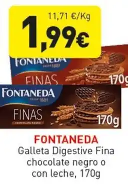 Hiperber FONTANEDA Galleta Digestive Fina chocolate negro o con leche oferta