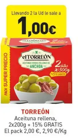Hiperber TORREÓN Aceituna rellena oferta