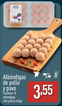 ALDI Albóndigas de pollo y pavo oferta
