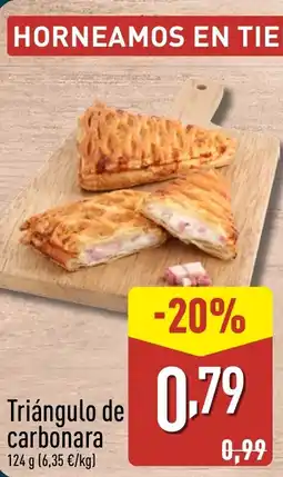 ALDI Triángulo de carbonara oferta