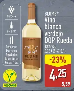 ALDI BLUME Vino blanco verdejo DOP Rueda oferta