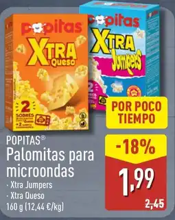 ALDI POPITAS Palomitas para microondas oferta