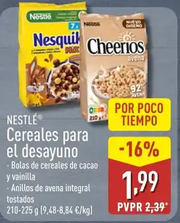 ALDI NESTLÉ Cereales para el desayuno oferta