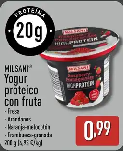 ALDI MILSANI Yogur proteico con fruta oferta