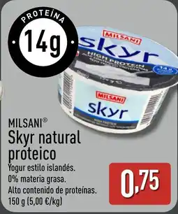 ALDI MILSANI Skyr natural proteico oferta