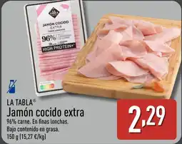 ALDI LA TABLA Jamón cocido extra oferta