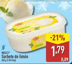 ALDI MUCCI Sorbete de limón oferta