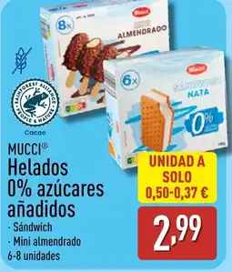 ALDI MUCCI Helados 0% azúcares añadidos oferta