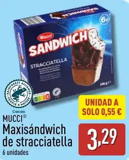 ALDI MUCCI Maxisándwich de stracciatella oferta