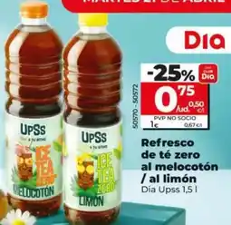 Dia Dia upss - refresco de té zero al melocotón/al limon oferta