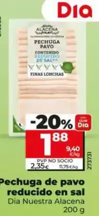 Dia Dia nuestra alacena - pechuga de pavo reducido en sal oferta
