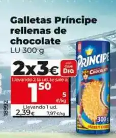 Dia Lu - galletas príncipe rellenas de chocolate oferta