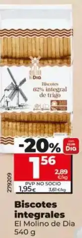 Dia El molino de dia - biscotes integrales oferta