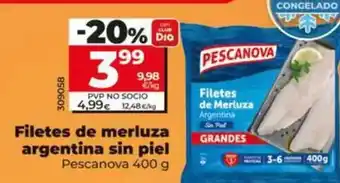 Dia Pescanova - filetes de merluza argentina sin piel oferta