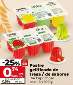 Dia Dia caprichoso - postre gelificado de fresa/de sabores oferta