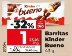 Dia Barritas kinder bueno oferta
