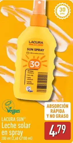 ALDI LACURA SUN Leche solar en spray oferta