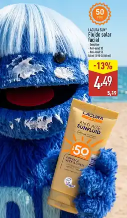 ALDI LACURA SUN Fluido solar facial oferta